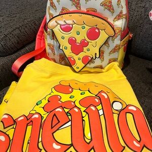 Disney Pizza Slice Loungefly Backpack - Red and Yellow